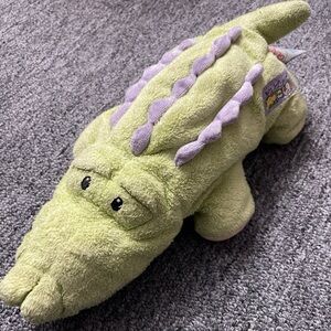 BABY GUND GREEN ALLIGATOR RATTLE JUNGLE COLLECTION STUFFED ANIMAL PLUSH # 58087